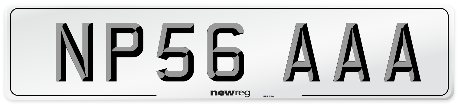 NP56 AAA Number Plate from New Reg
